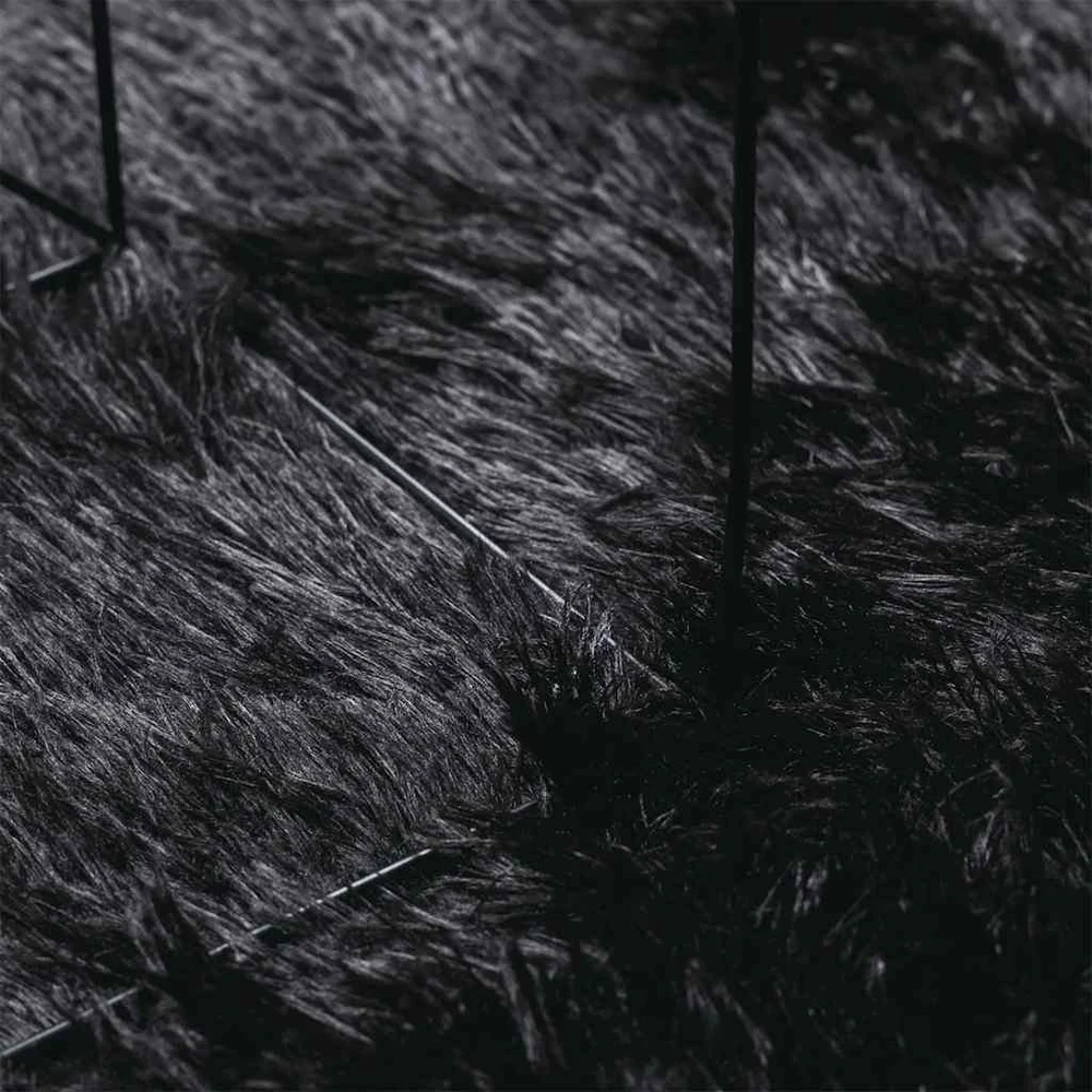 Shaggy tipo kilimas, NAVARRA, 240x340 cm, juodos, poliesteris