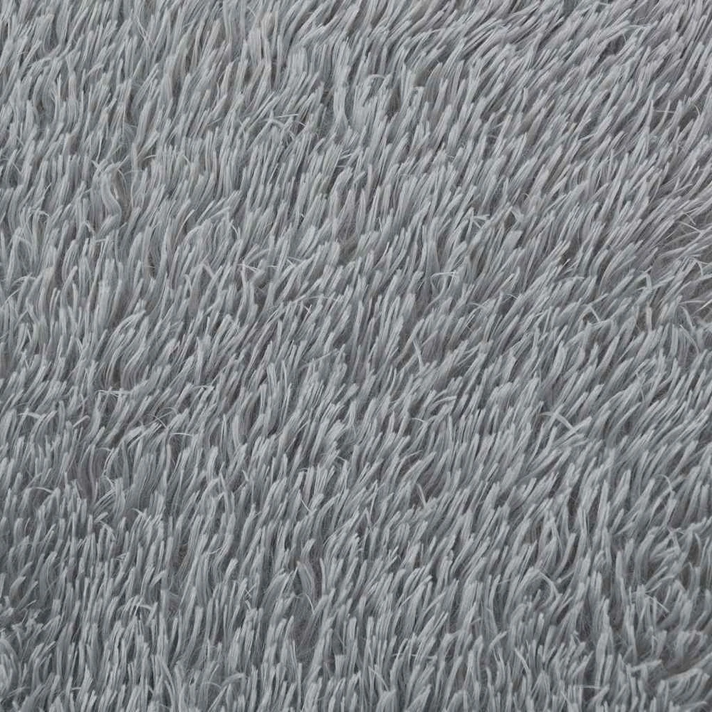 Shaggy tipo kilimas, NAVARRA, 240x240 cm, sidabrinė pilka