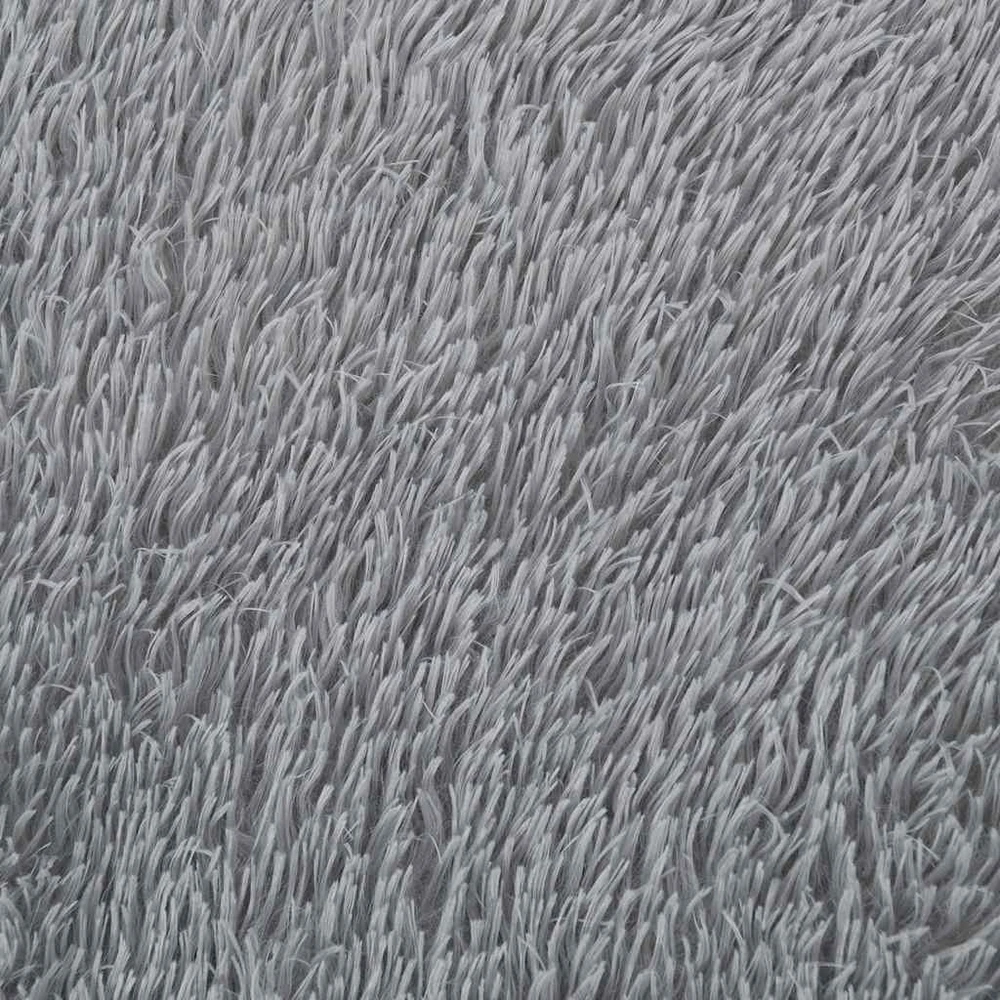 Shaggy tipo kilimas, NAVARRA, 160x160 cm, sidabrinė pilka