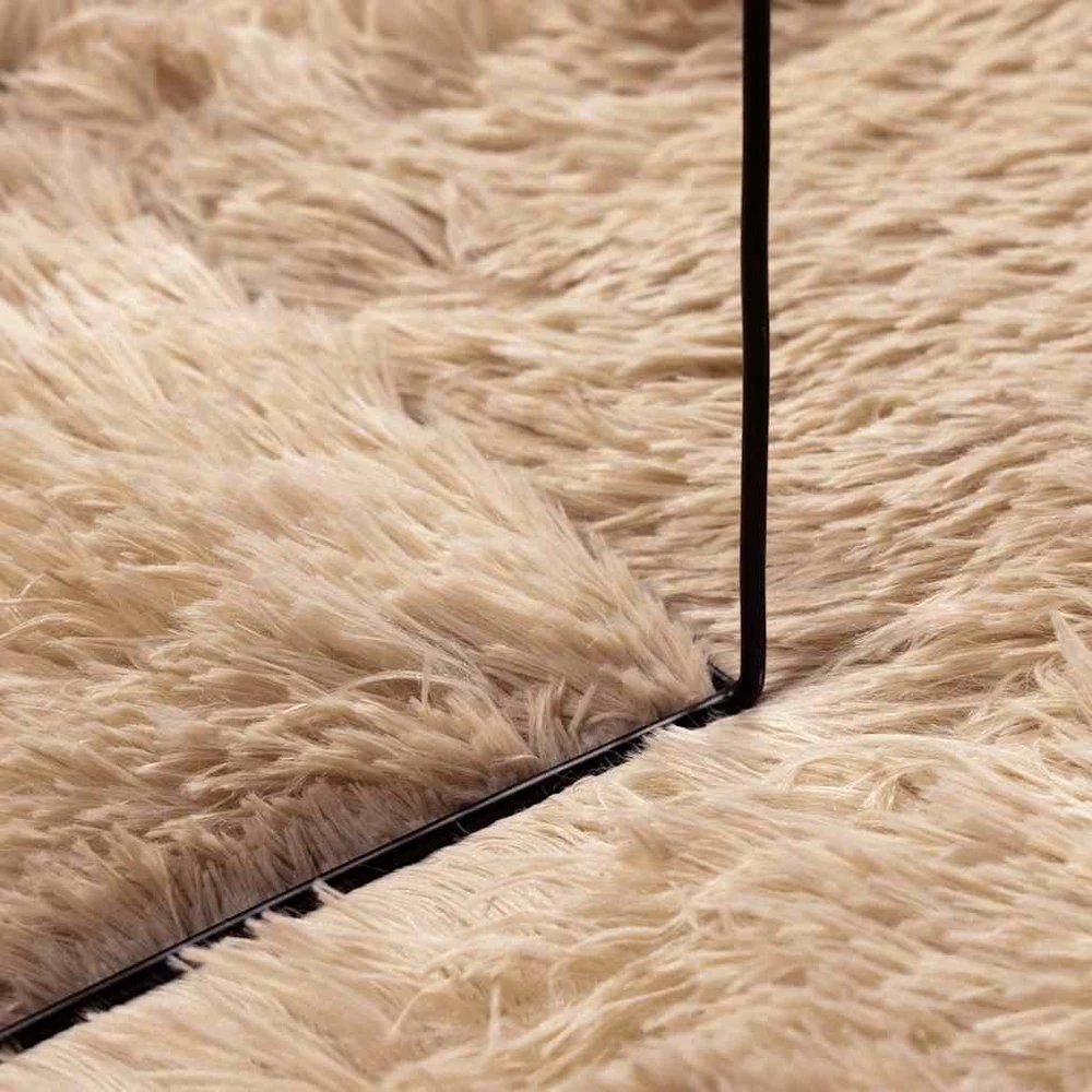 Shaggy tipo kilimas, NAVARRA, 200x200 cm, smėlio, poliesteris