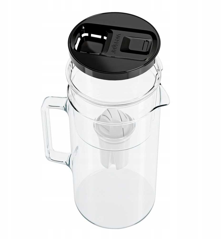 Filtravimo ąsotis Wessper Dzbanek Wessper D2 Borosilicate FutureFlow Aquaclassic (WES202-FF-BK)