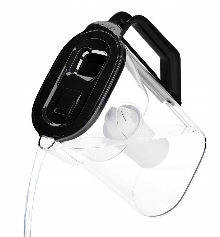 Filtravimo ąsotis Wessper Dzbanek Wessper D3 SLIM FutureFlow Aquaclassic (WES206-FF-BK)