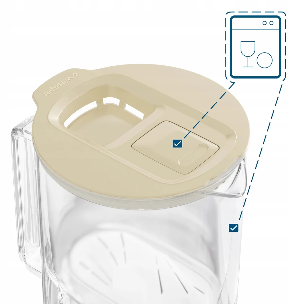 Filtravimo ąsotis Wessper Ąsotis Wessper D4 BOROSILICATE MINI futureflow™ Aquamax (WES208-FF-BG)