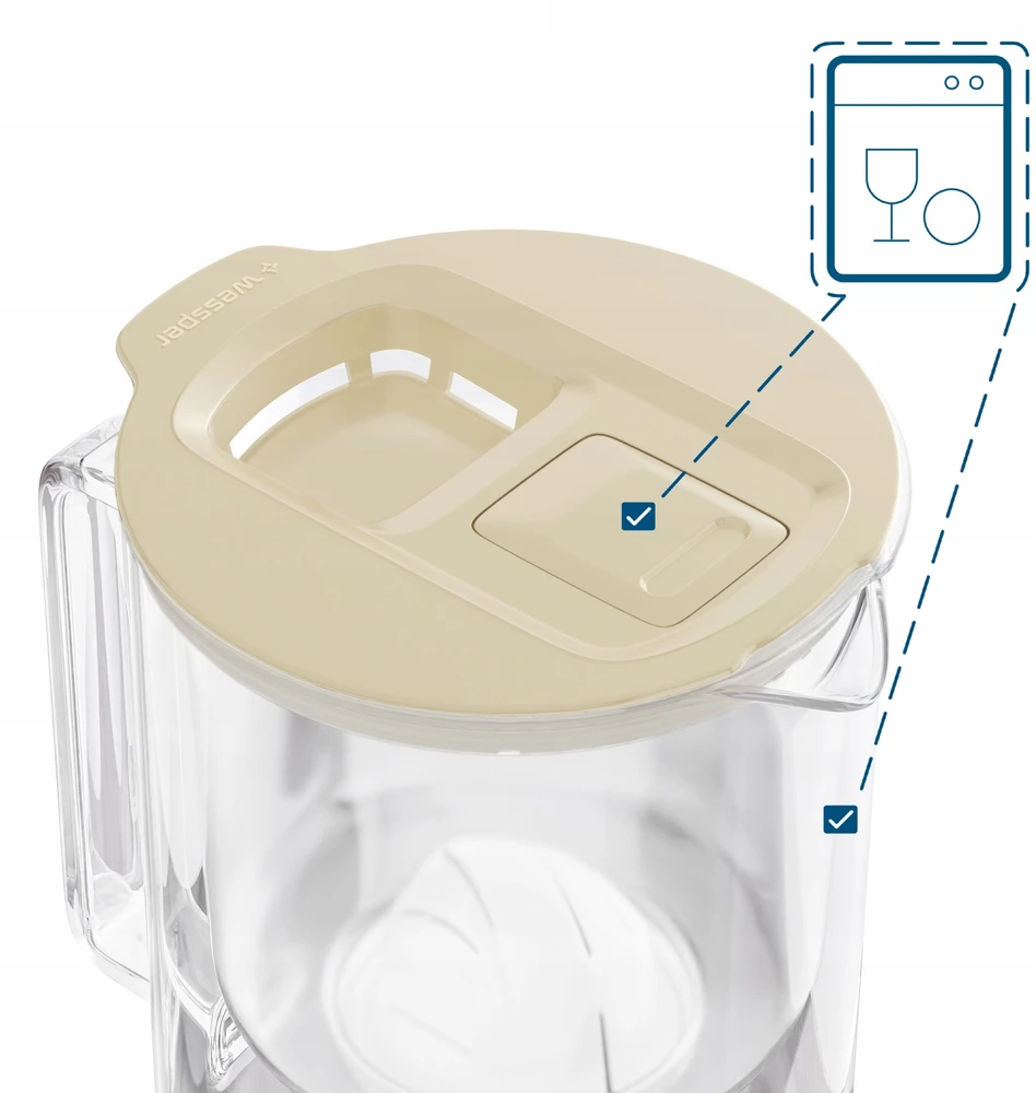 Filtravimo ąsotis Wessper ąsotis Wessper D4 BOROSILICATE MINI futureflow™ Aquaclassic (WES209-FF-BG)
