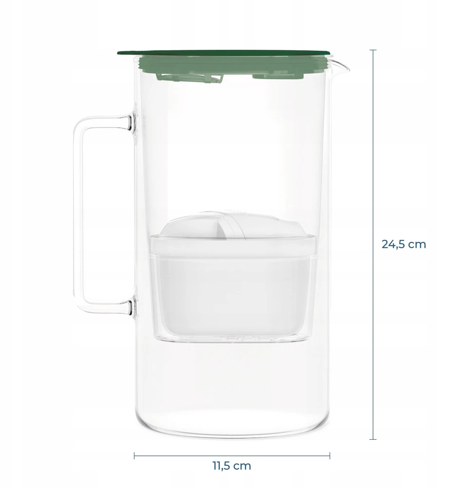 Filtravimo ąsotis Wessper ąsotis Wessper D4 BOROSILICATE MINI futureflow™ Aquamax (WES208-FF-GE)