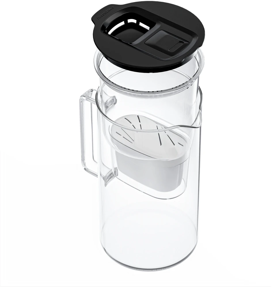Filtravimo ąsotis Wessper ąsotis Wessper D4 BOROSILICATE MINI futureflow™ Aquamax (WES208-FF-BK)