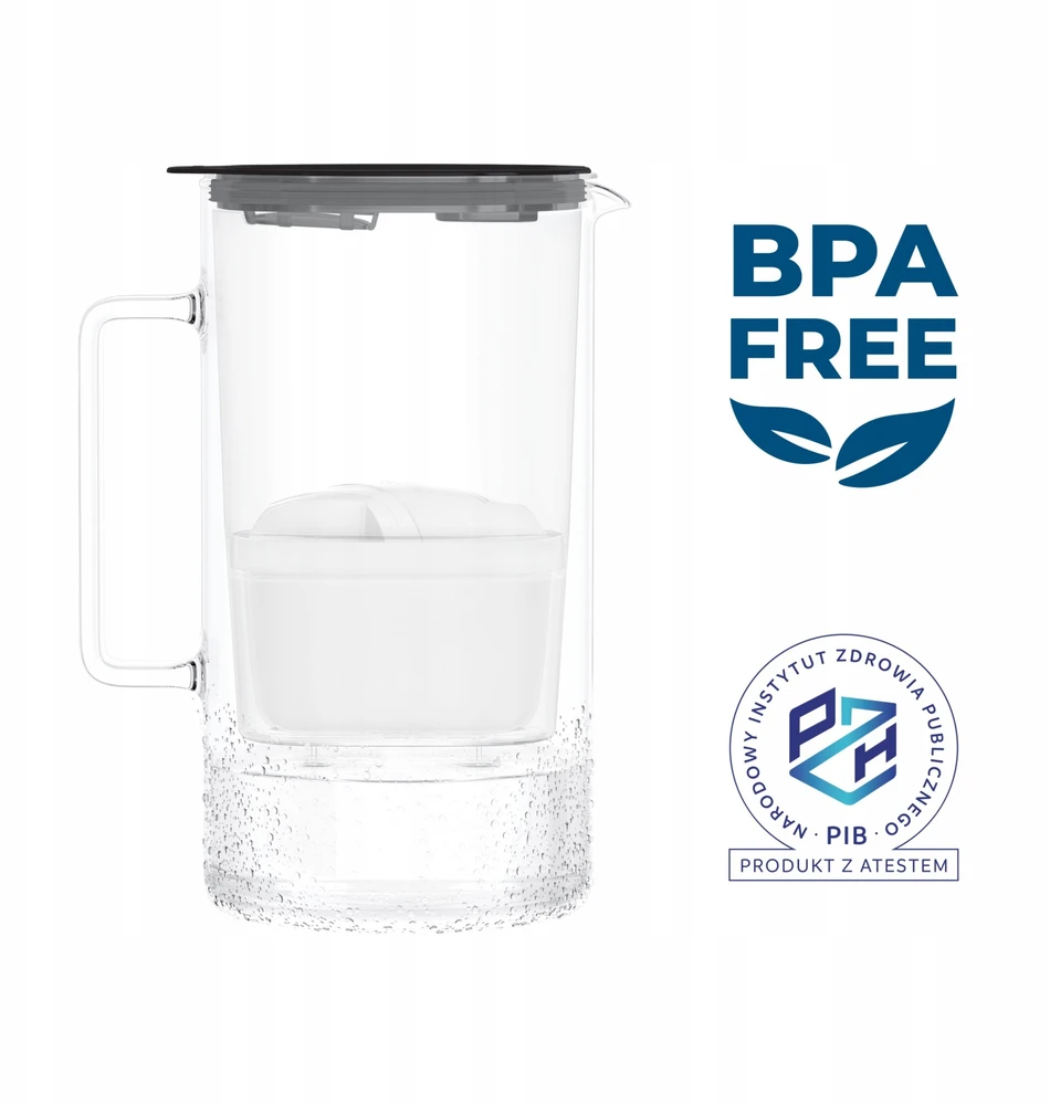 Filtravimo ąsotis Wessper ąsotis Wessper D4 BOROSILICATE MINI futureflow™ Aquamax (WES208-FF-BK)