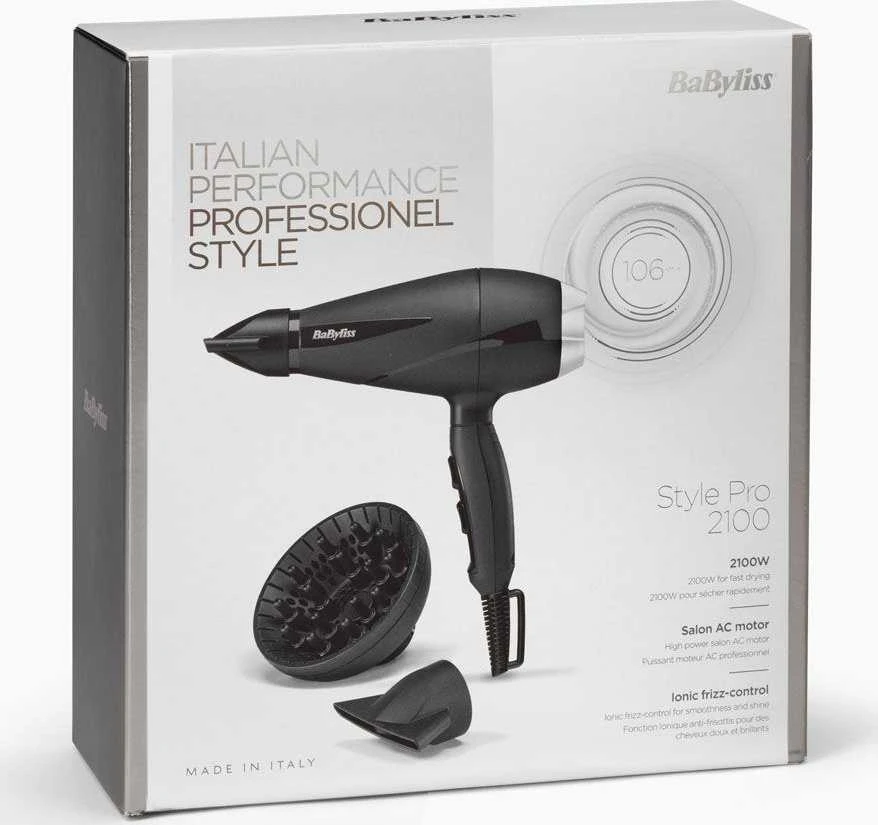 BaByliss 6710DE plaukų džiovintuvas 2100 W Juoda