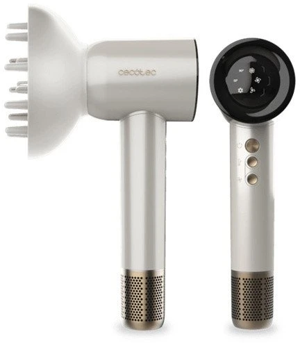 Cecotec Plaukų džiovintuvas | DryGlam Waves Champagne | 1600 W | Temperatūros režimų skaičius 3 | Jonizacijos funkcija | Šampano spalva | Difuzorius