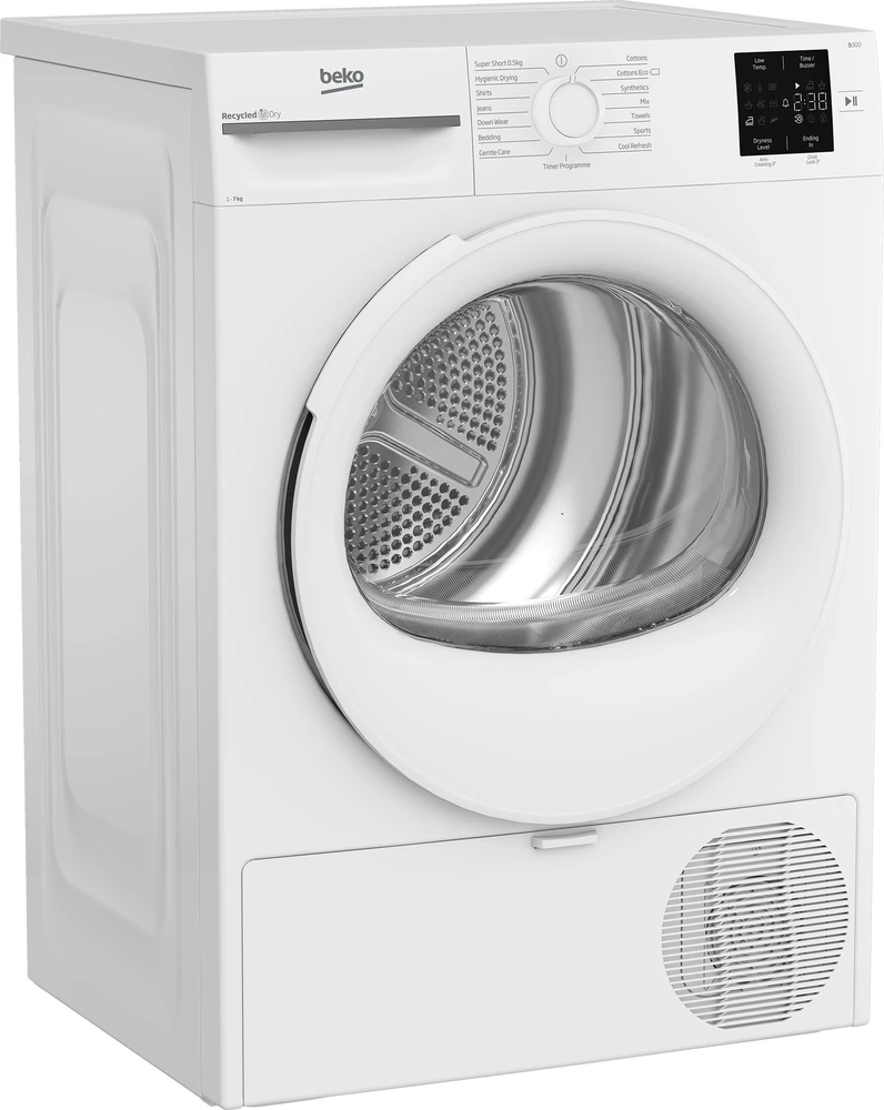 BEKO džiovyklė BM3T37239W, 7kg, D energijos klasė, 54,5 cm pločio