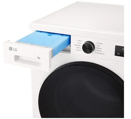 Džiovyklė LG Dryer Machine | RHX1009NWB | Energy efficiency class C | Front loading | 9kg | LED | Heat pump | Gylis 66 cm | Wi-Fi | Baltas