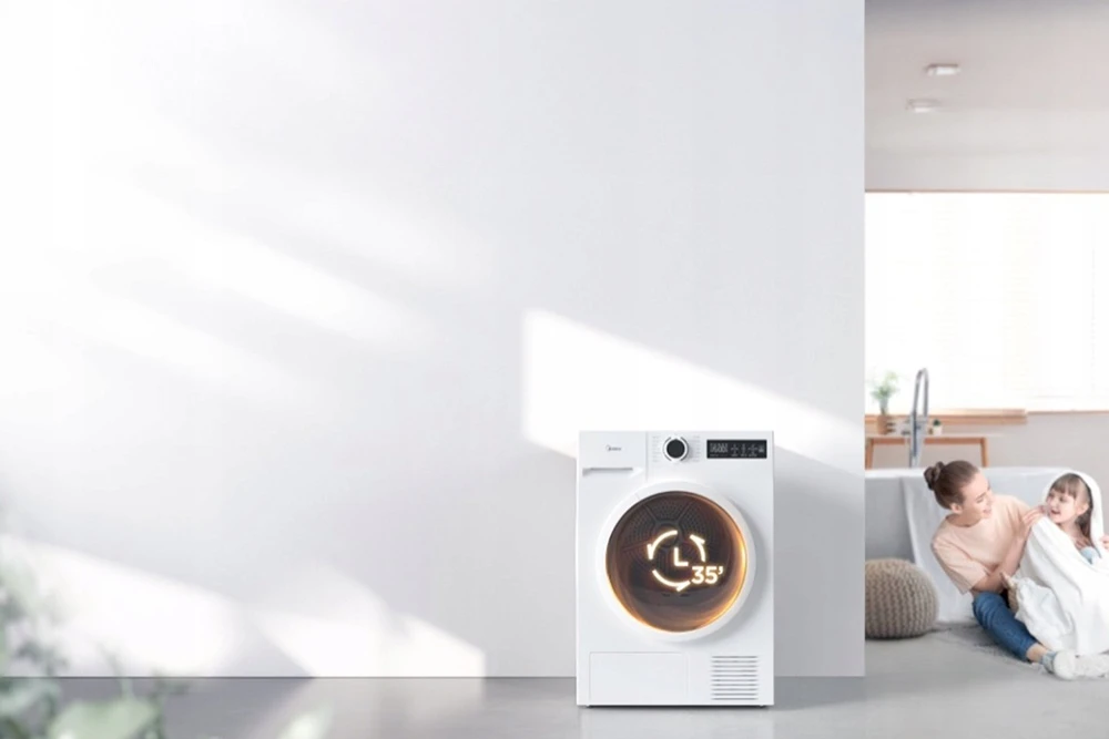 Džiovyklė Midea Džiovintuvas md110h80/1w-pl 8kg su šilumos siurbliu