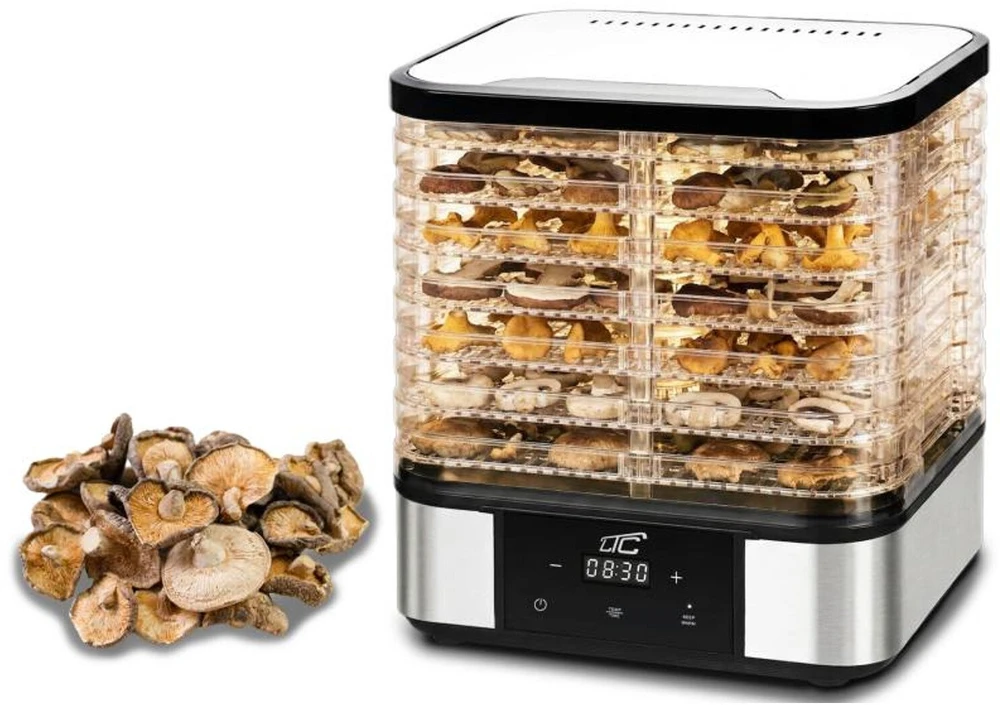 Lamex LTC 7-Tray Metal Food Dehydrator for Mushrooms and Fruit, with Ekranas, 380W