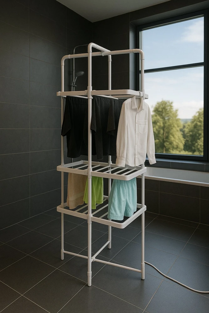 Adler | Foldable Electric Clothes Dryer | AD 7829 | 300 W | Sidabrinis/Baltas