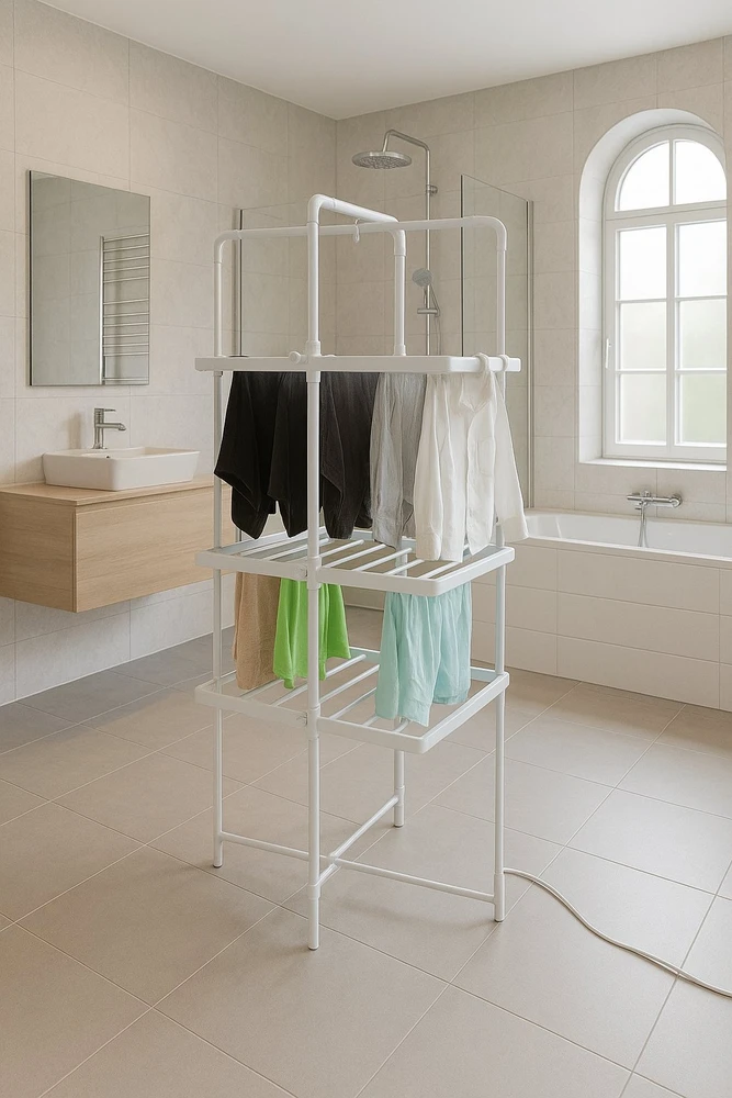 Adler | Foldable Electric Clothes Dryer | AD 7829 | 300 W | Sidabrinis/Baltas