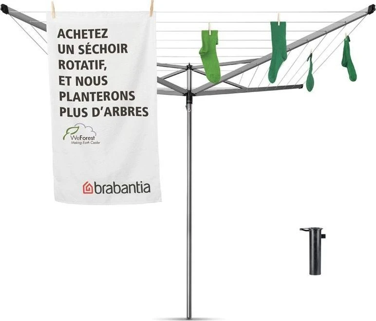 Brabantia Džiov. Essential40m, su plast. str. - Metallic Pilkas
