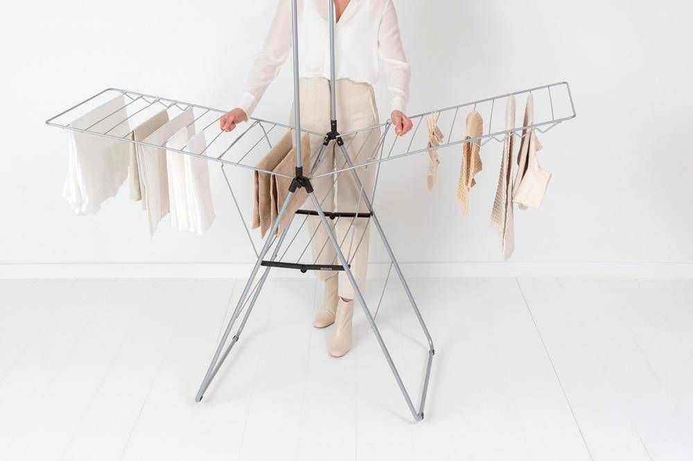 Brabantia HangOn skalbinių džiov., 25m + pakaba - Metallic Pilkas