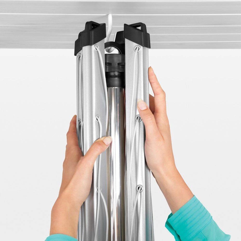 Brabantia Besisukanti džiov. Topspinner 40 m - Metallic Pilkas
