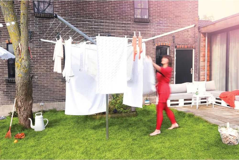 Brabantia Besisukanti džiov. Topspinner 40 m - Metallic Pilkas