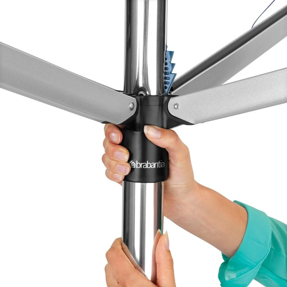 Brabantia Besis. džiov. Topspinner 50 m met. str. - Metallic Pilkas