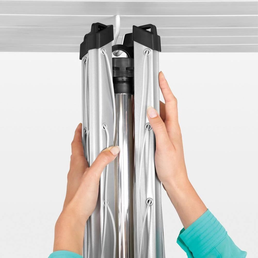 Brabantia Besis. džiov. Topspinner 50 m met. str. - Metallic Pilkas