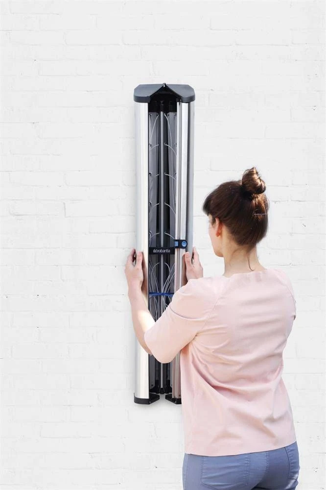 Brabantia WallFix prie sienos tvirt. džiov. 24 m - Metallic Pilkas