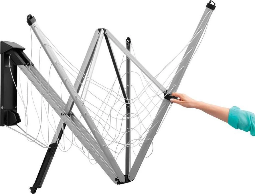 Brabantia Prie sienos tvirt. džiov. WallFix 24 m - Metallic Pilkas