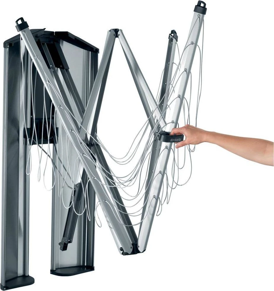 Brabantia WallFix prie sienos tvirt. džiov. 24 m - Metallic Pilkas