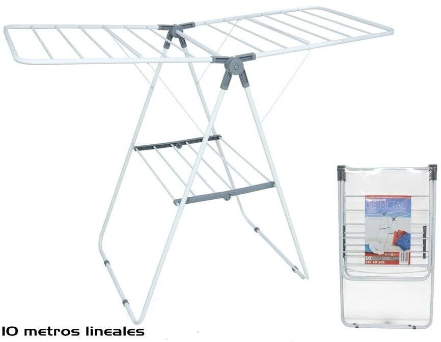 Gerimport Metalinis skalbinių džiovintuvas 131 x 58 x 93,5 cm, baltas/pilkas