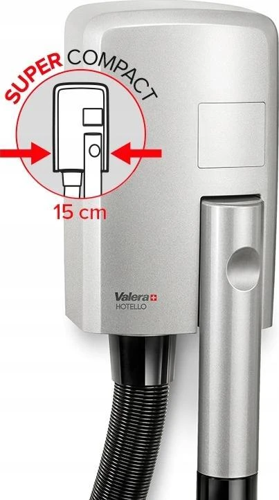 Plaukų džiovintuvas VALERA HOTELLO 1200W SREBRNA (BEZ GNIAZDA NA GOLARKĘ)