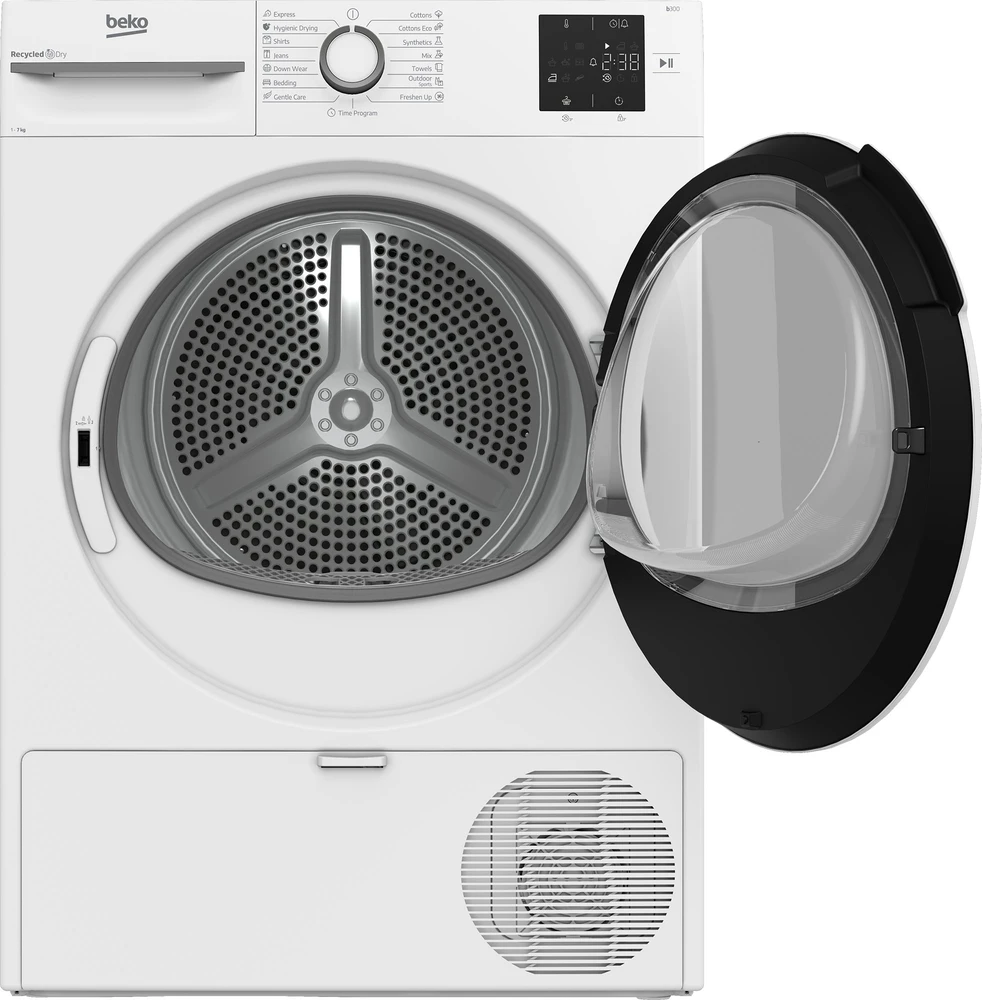 Džiovyklė Džiovintuvas drabužiams Beko Dryer BM3T372E0W, 7kg, Energy class E, Głębokość 54.5 cm