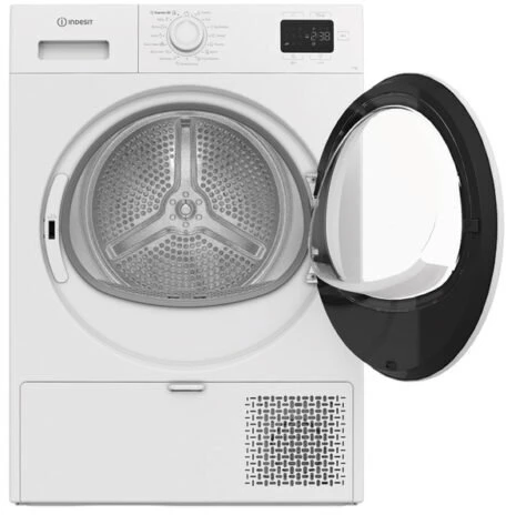INDESIT džiovyklė | C YSD 72D WW EE | Energijos vartojimo efektyvumo klasė E | Priekinis pakraunamas | 7kg | Šilumos siurblys | Skaitmeninis | Gylis 54,5 cm | Baltas