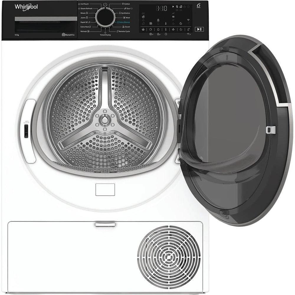 Džiovyklė Whirlpool WP C10X WBS EE skalbimo mašina su džiovintuvu, laisvai pastatoma, priekinio pakrovimo, 10 kg, balta