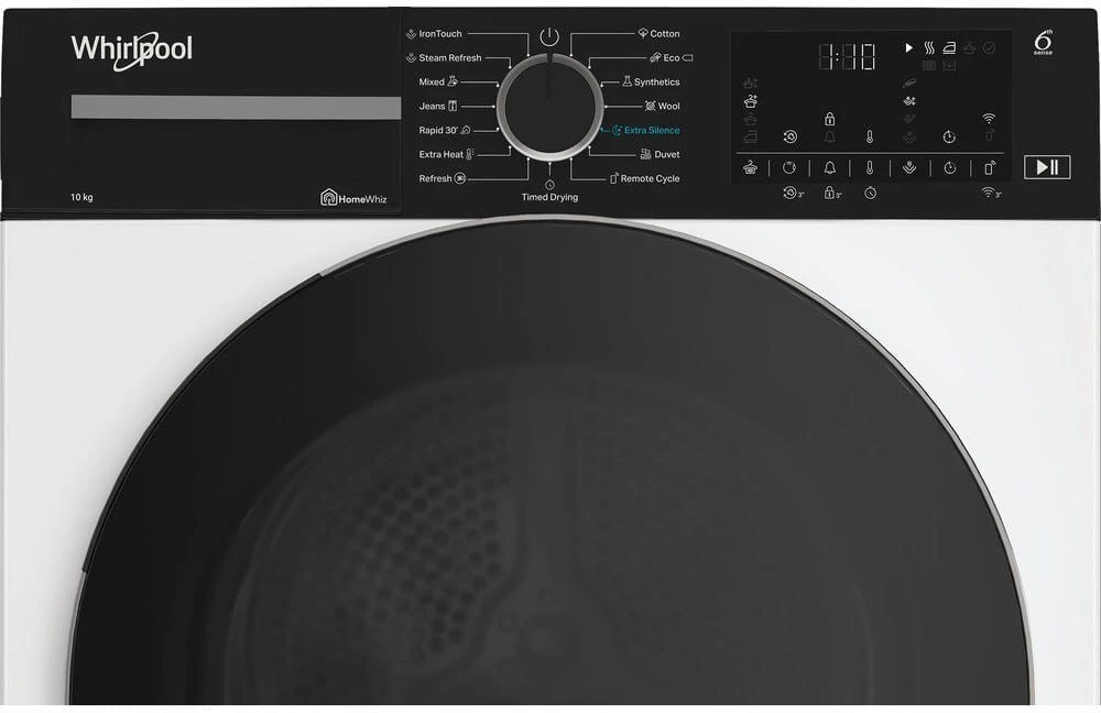 Džiovyklė Whirlpool WP C10X WBS EE skalbimo mašina su džiovintuvu, laisvai pastatoma, priekinio pakrovimo, 10 kg, balta
