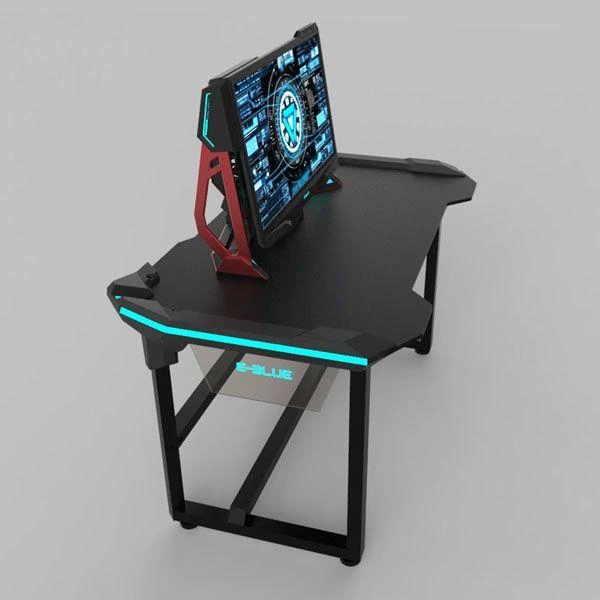 E-Blue Žaidimų stalas E-Mėlyna EGT536BK LED Gaming Desk, su pašvietimu