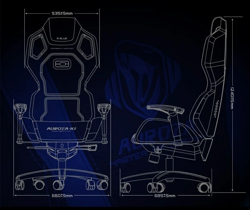 E-Blue E-Mėlyna E-Mėlyna Auroza X1 LED juodos ir raudonos spalvos fotelis + Polygon žaidimų rinkinys (EEC301P)