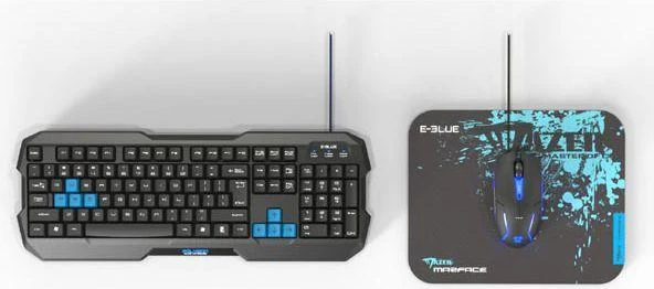 Klaviatūra E-Blue E-Mėlyna E-Mėlyna Polygon + Pad (45907)