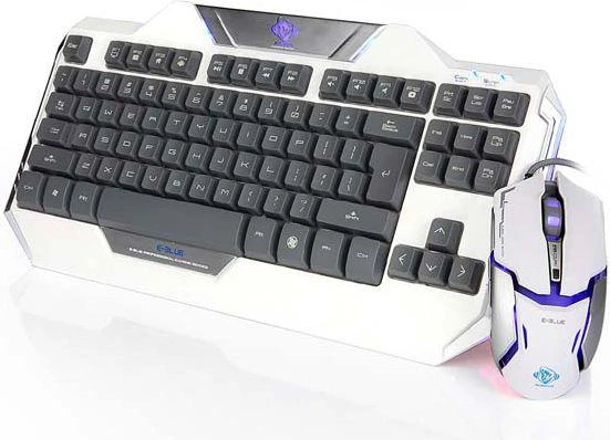 Klaviatūra E-Blue E-Mėlyna E-Mėlyna Auroza (EKM811WHUS-IU)