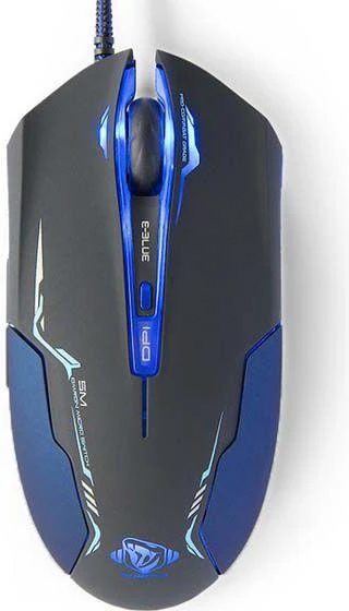 E-Blue E-Mėlyna E-mėlynas Auroza Pelė su laidu, juoda, 3500DPI