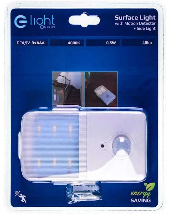 E-LIGHT ŠVIESTUVAS TVIRTINAMAS 0.5W 40LM 4000K 3XAAA