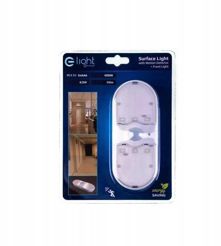 E-LIGHT ŠVIESTUVAS TVIRTINAMAS 0.5W 35LM 4000K 3XAAA
