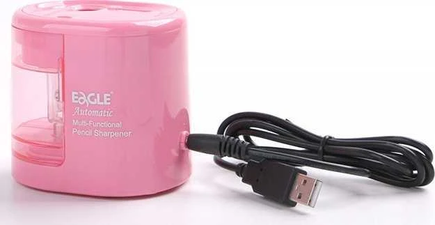 Eagle Baterijomis maitinamas galąstuvas EG-5161USB 2 skylučių rožinis