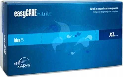 EasyCARE vienkartinės nitrilo pirštinės, be miltelių, nesterilios, mėlynos, XL dydis, 100vnt.
