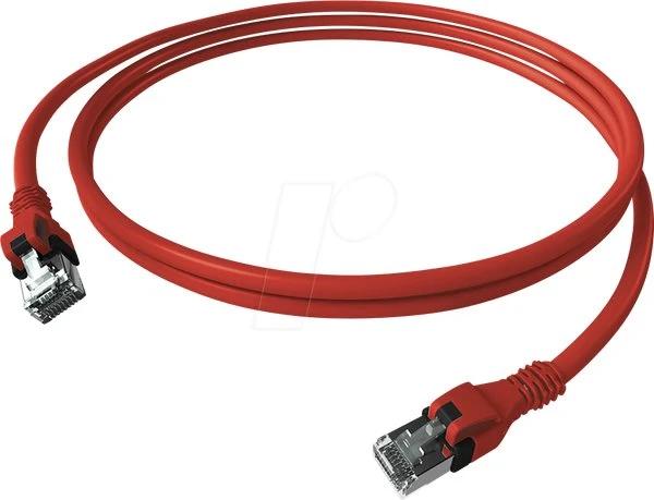 Easylan EasyLan DualBoot® PushPull tinklo kabelis Cat.6A (Class EA), S/FTP, RJ45 / RJ45, raudonas, 1,5 m