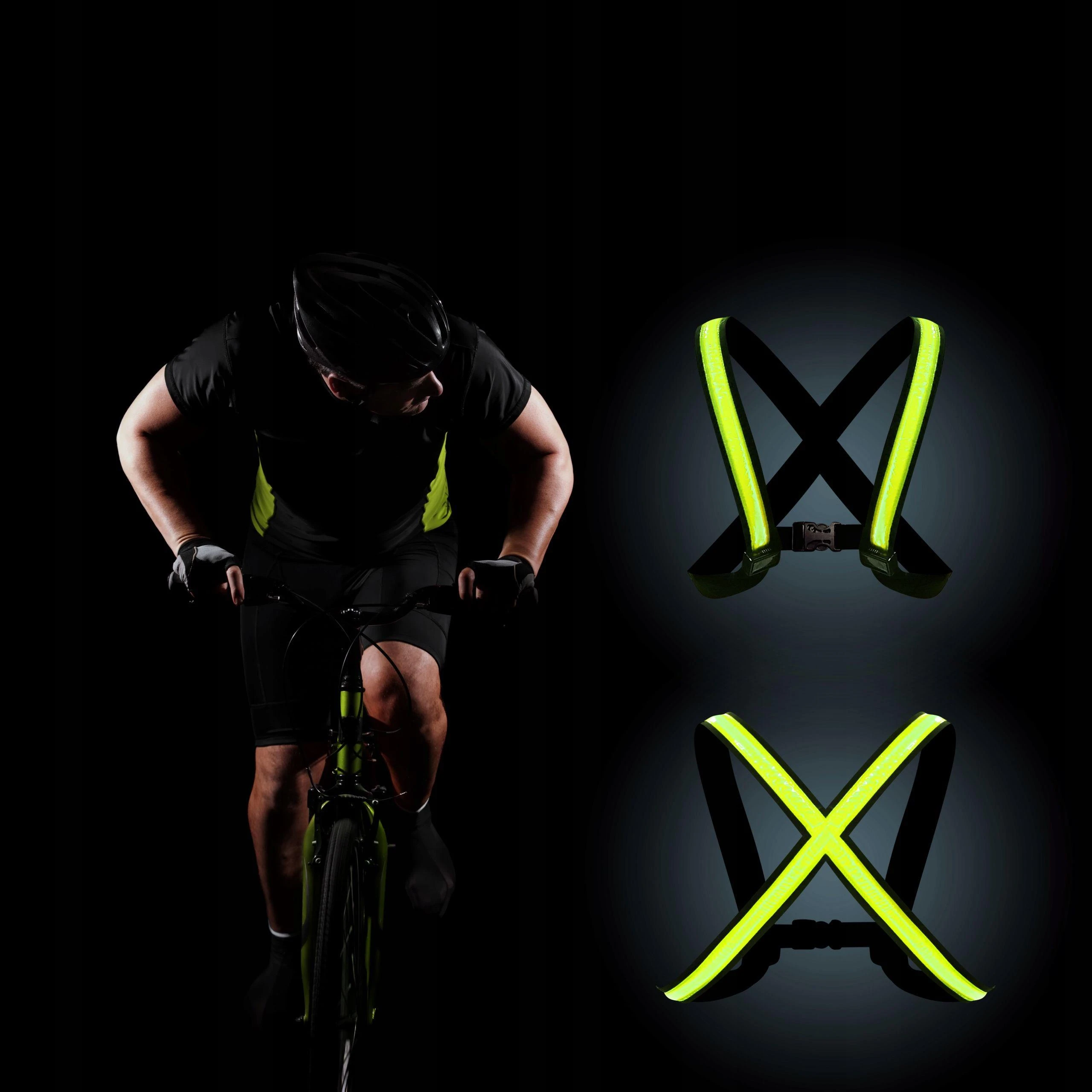 EasyPix StreetGlow LED liemenė su dviratininku