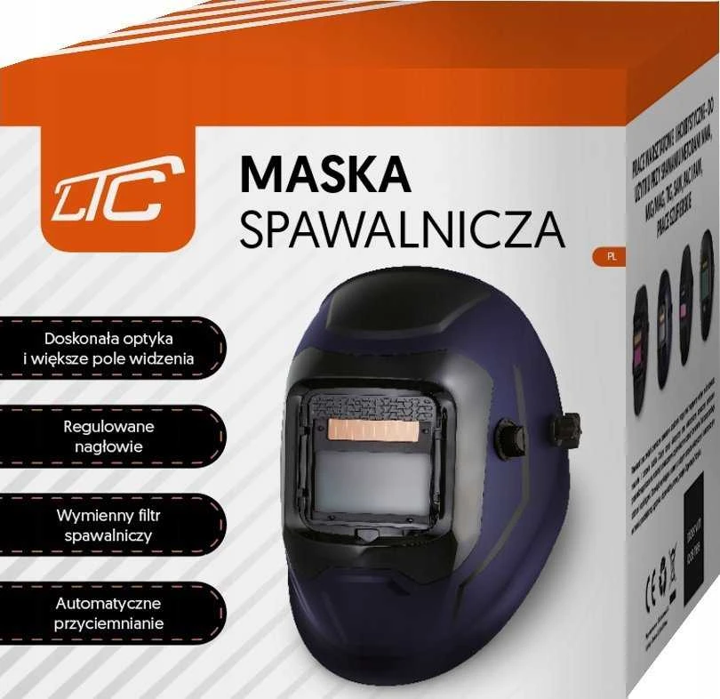 EasyTouch Suvirinimo kaukė PAX savaiminio tamsėjimo su filtru reg.DIN 9-13 Saulės baterija/ ličio baterija CR2032