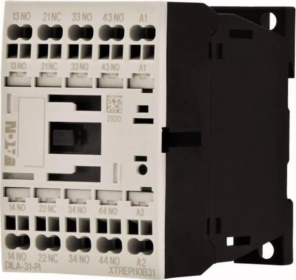 Eaton 24 V DC pagalbinis kontaktorius DILA 3Z+1R Push-In spyruokliniai gnybtai 199213