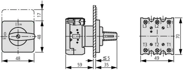 Eaton sukamasis jungiklis 25A P1-25 / E 038724