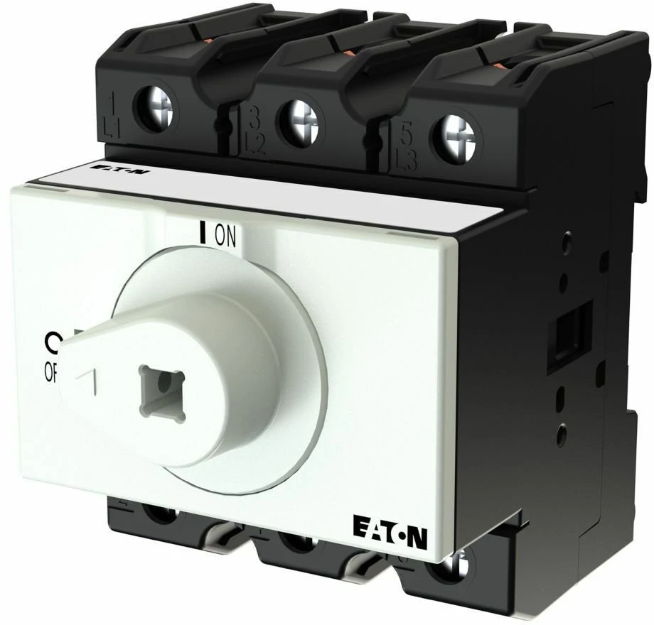 Eaton 28 kubinių pėdų pagrindinis jungiklis, 3 polių, 80 A, be veleno ir rankenos, nuimamas tvirtinimas, metaliniam velenui P3-80/XM EP-400973