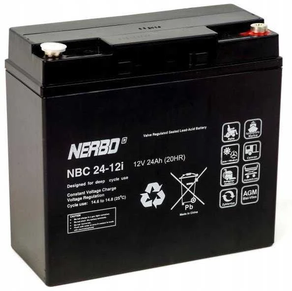 Eaton NERBO NBC 24-12i 12V 24Ah akumuliatorius vežimėliui Alber Adventure, Alber E-Fix 26